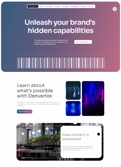 Screenshot of a website used for sales.
