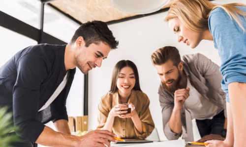 Marketing team creating a account-based marketing strategy