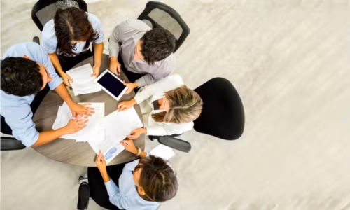 Office team sharing a ABM workflow
