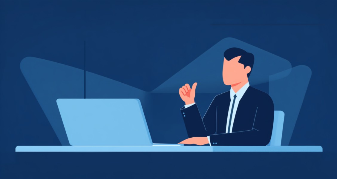 Sales rep presenting findings to multiple stakeholders on a video call