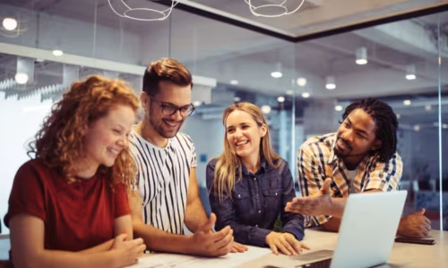 Team office working together