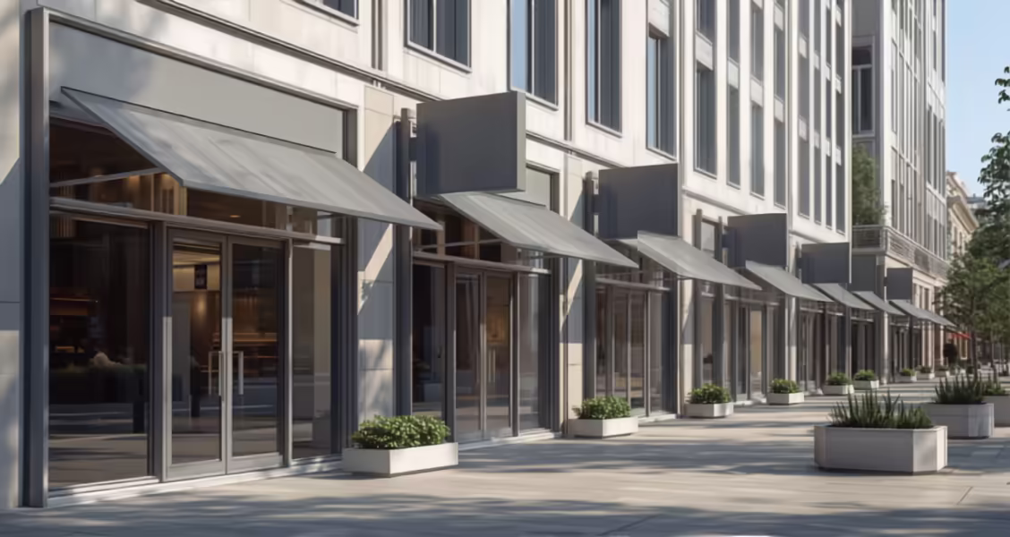 Franchise storefront locations shown side by side to represent a multi-location brand