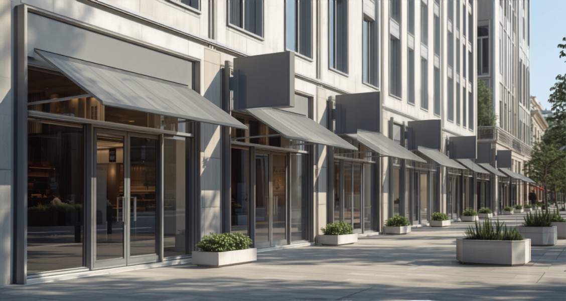 Franchise storefront locations shown side by side to represent a multi-location brand