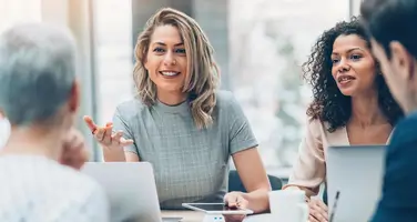 Women in a office meeting