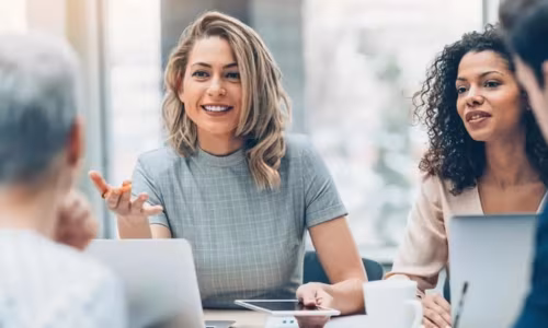 Women in a office meeting