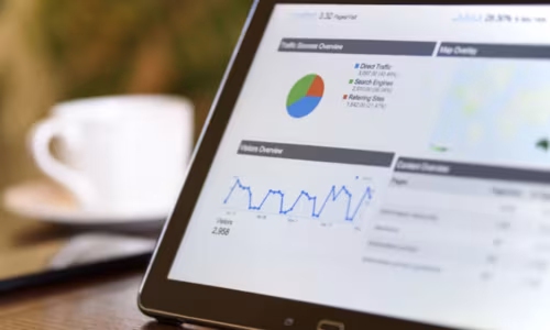 Dashboard with sales graphics