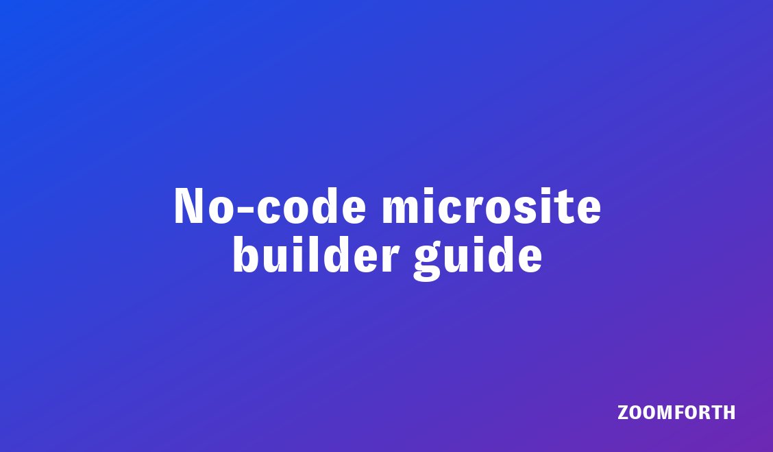 Side-by-side comparison of microsite builder platforms on a laptop screen