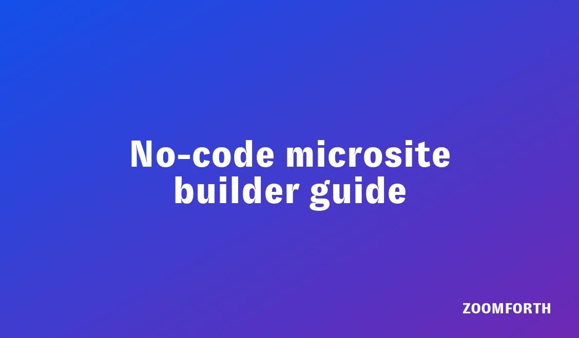 Side-by-side comparison of microsite builder platforms on a laptop screen