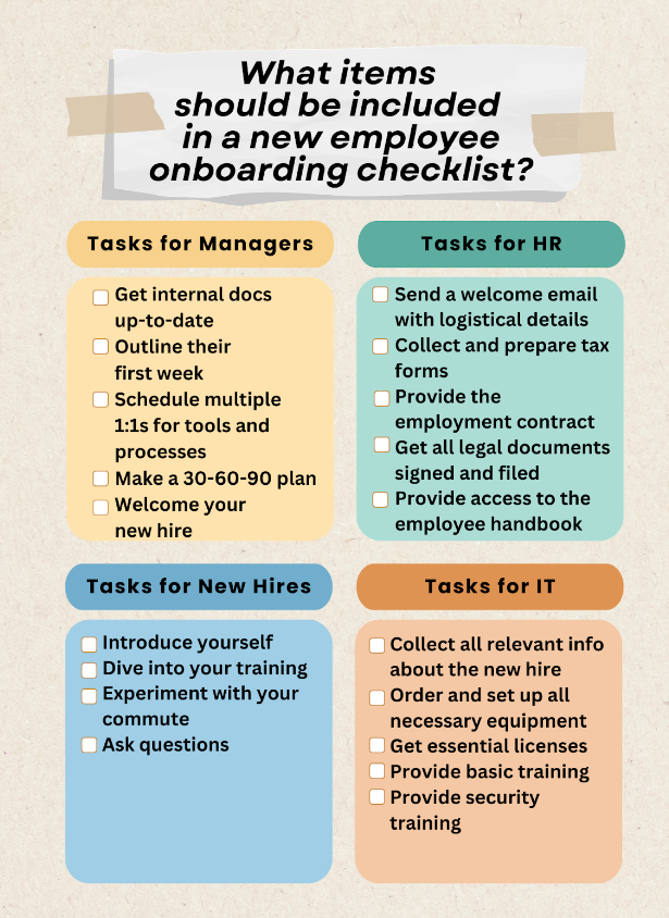 Employee onboarding checklist