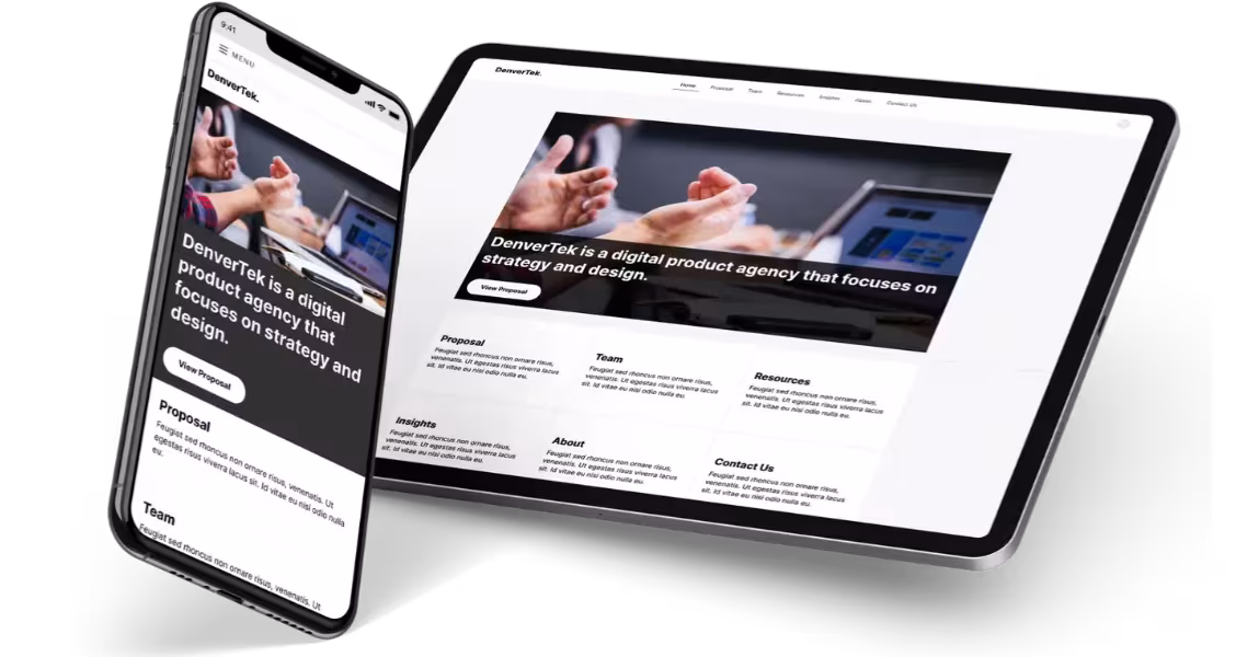 Microsite whit a proposal