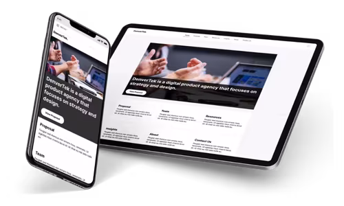 Mockup of microsites from Zoomforth