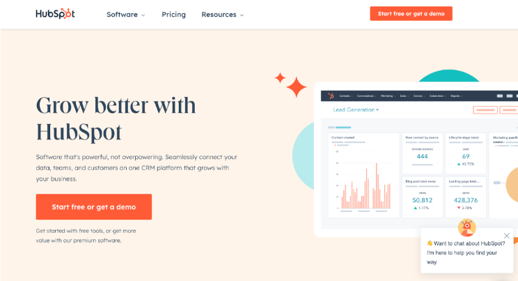 HubSpot landing page