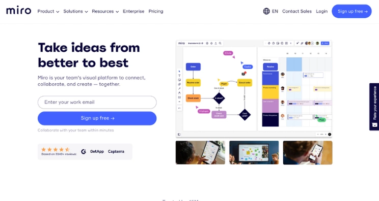 Miro landing page