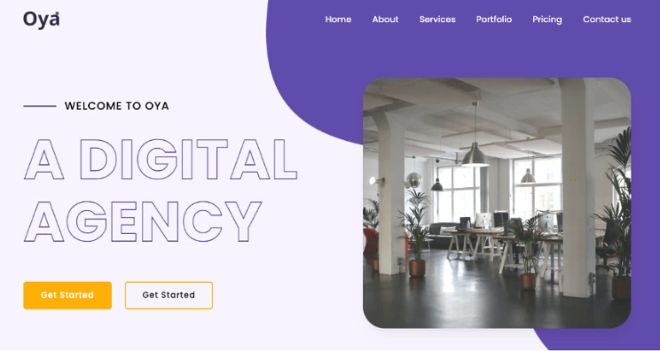 Oyá Landing page