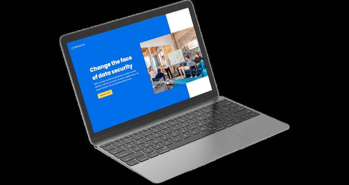 Mockup of a microsite desined in a Zoomforth grid