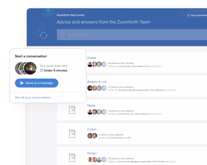 Digital transformation microsite built with Zoomforth