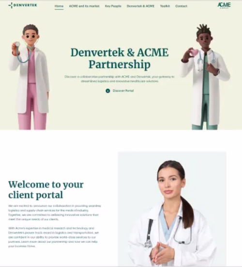 Screenshot of a website used for sales.
