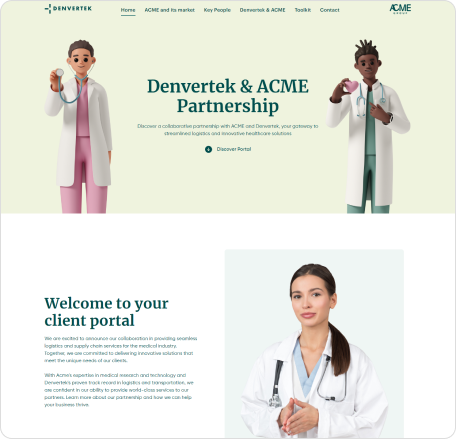 Screenshot of a website used for sales.