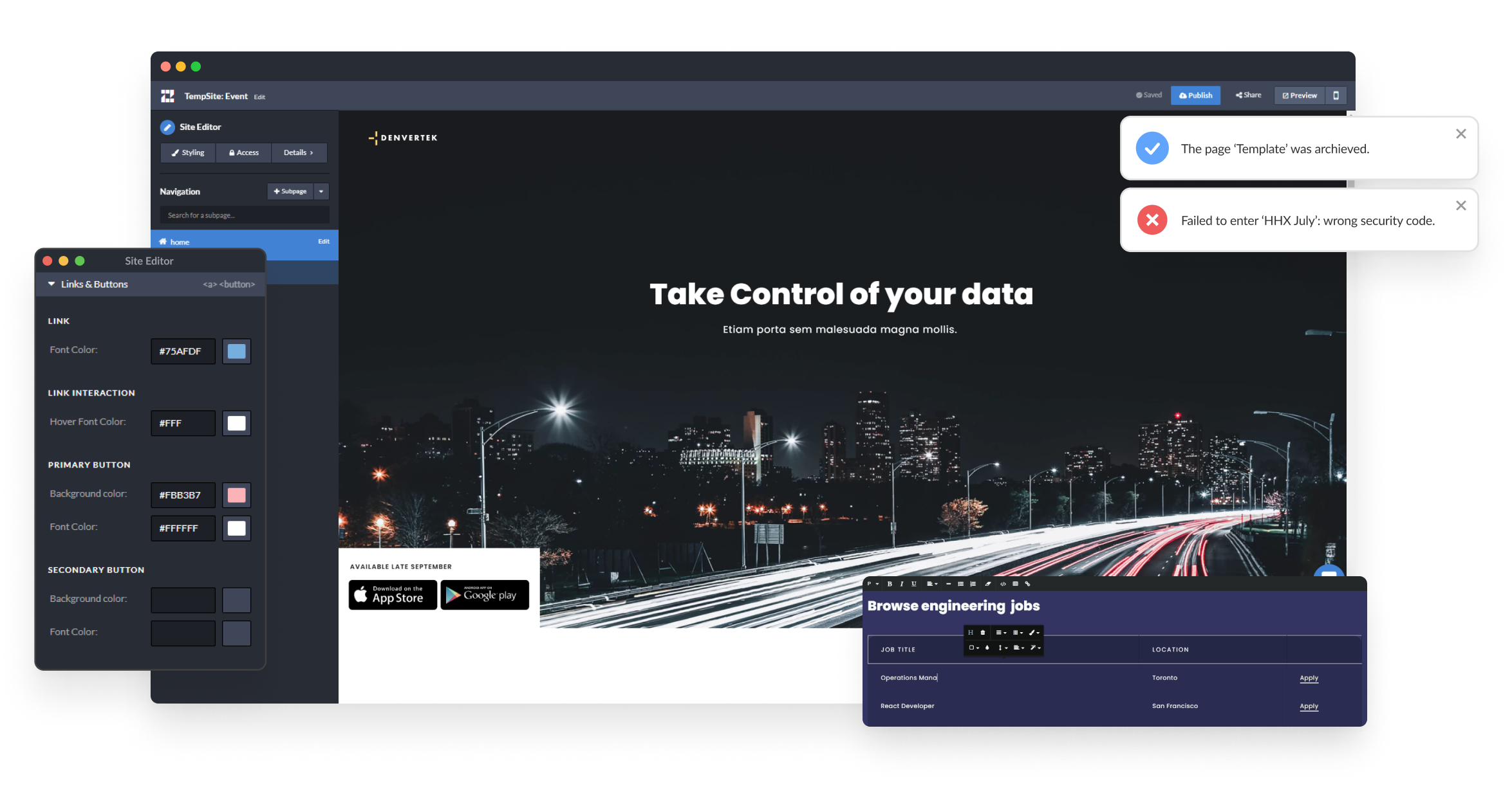 Mockup of site comparison between Zoomfort and Turtl