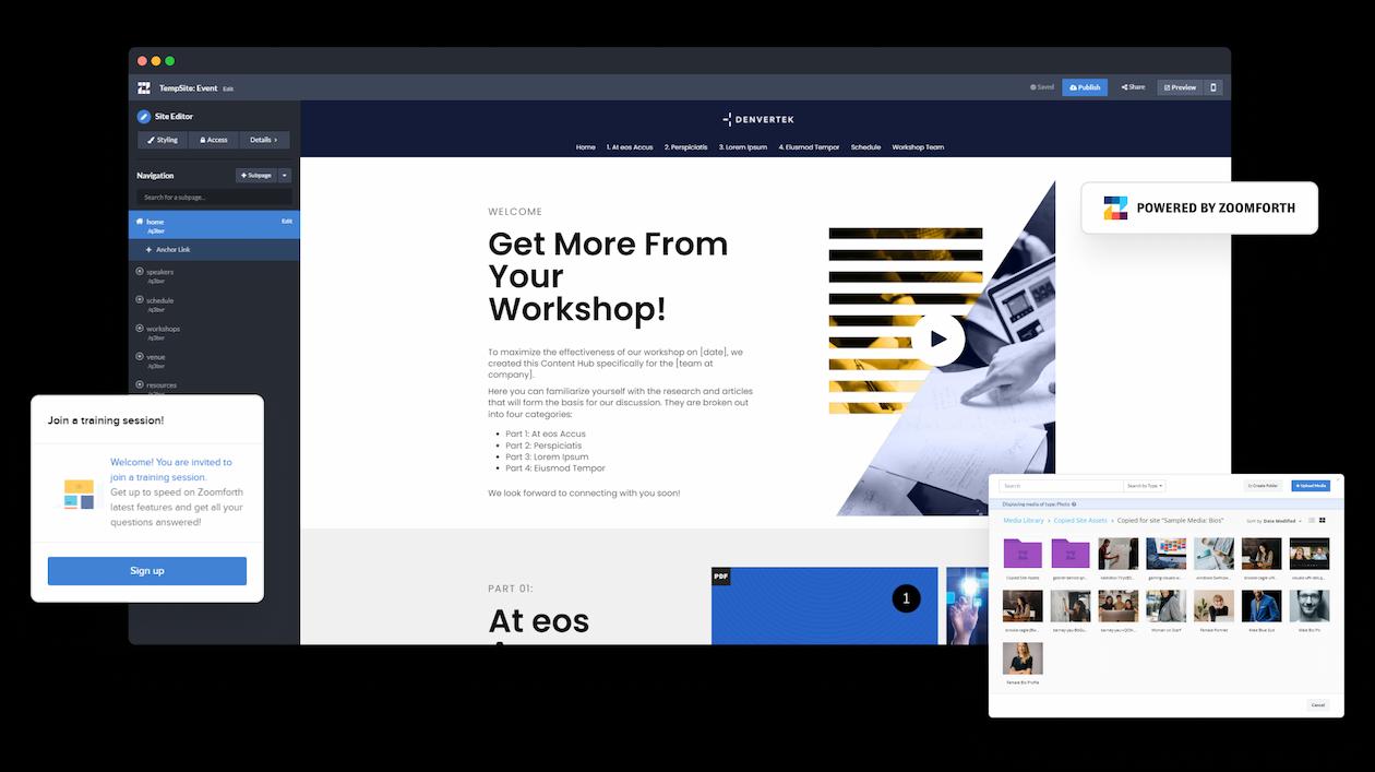 Mockup of site comparisons