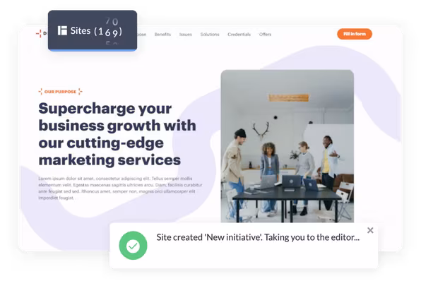 Mockup of site analytics