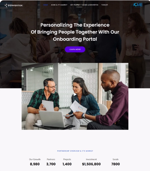 Screenshot of a website used for sales.