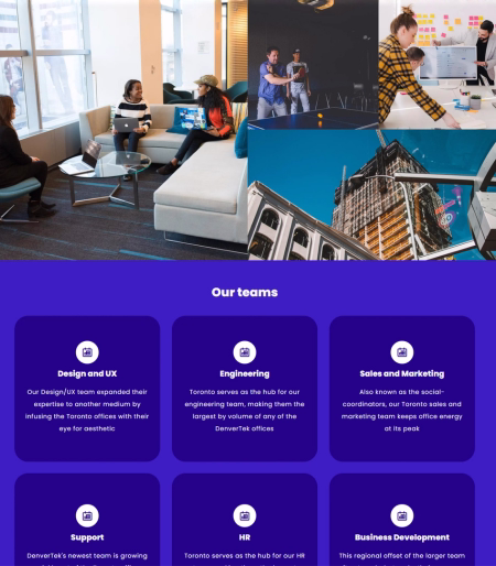 Screenshot of a website used for sales.