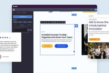 Screenshot of a website used for sales.