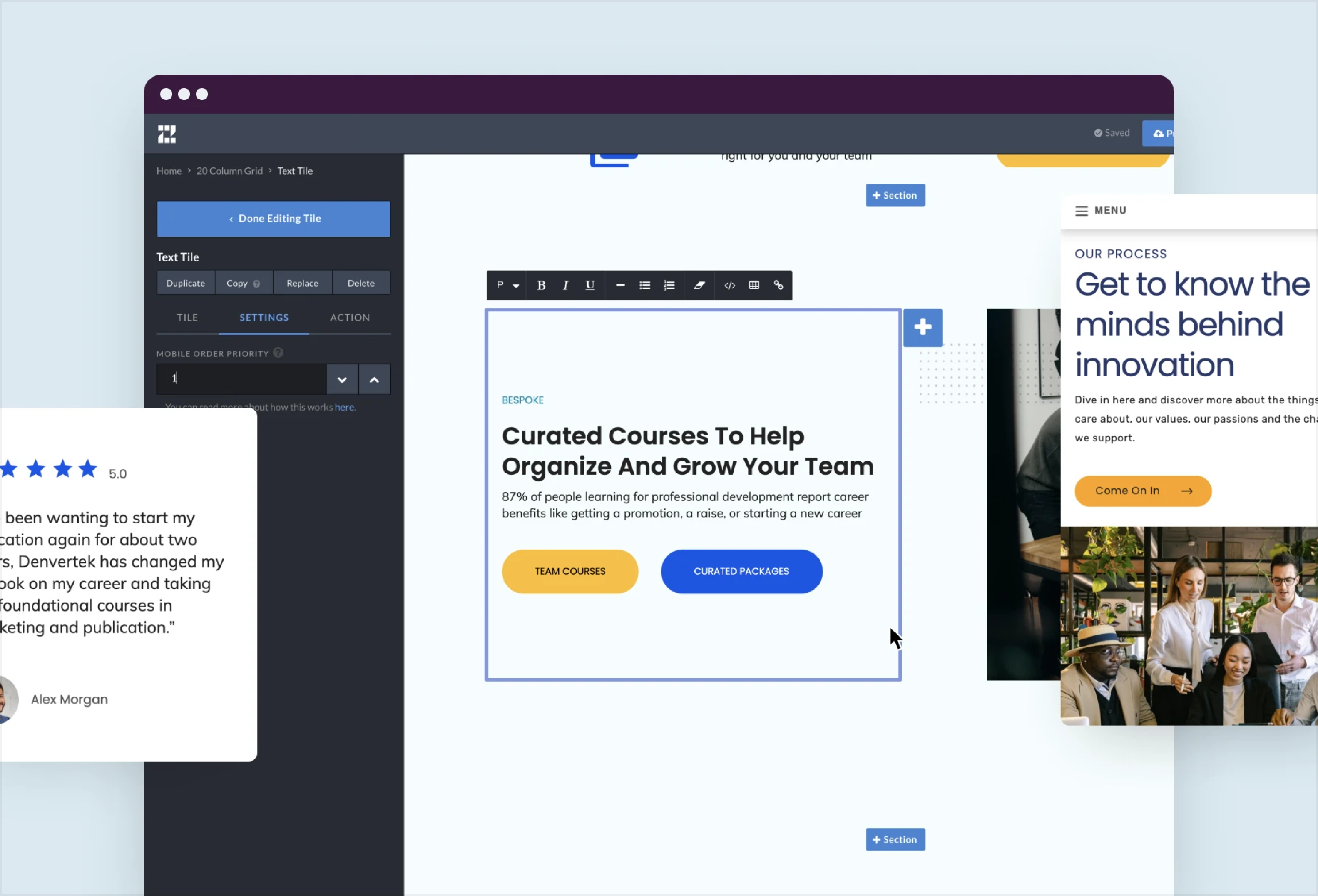 Screenshot of a website used for sales.