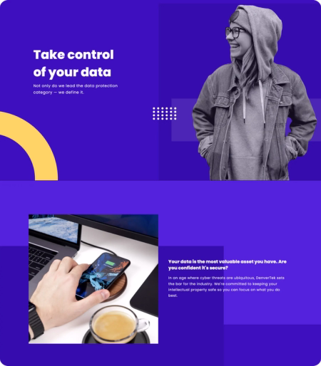 Screenshot of a website used for sales.