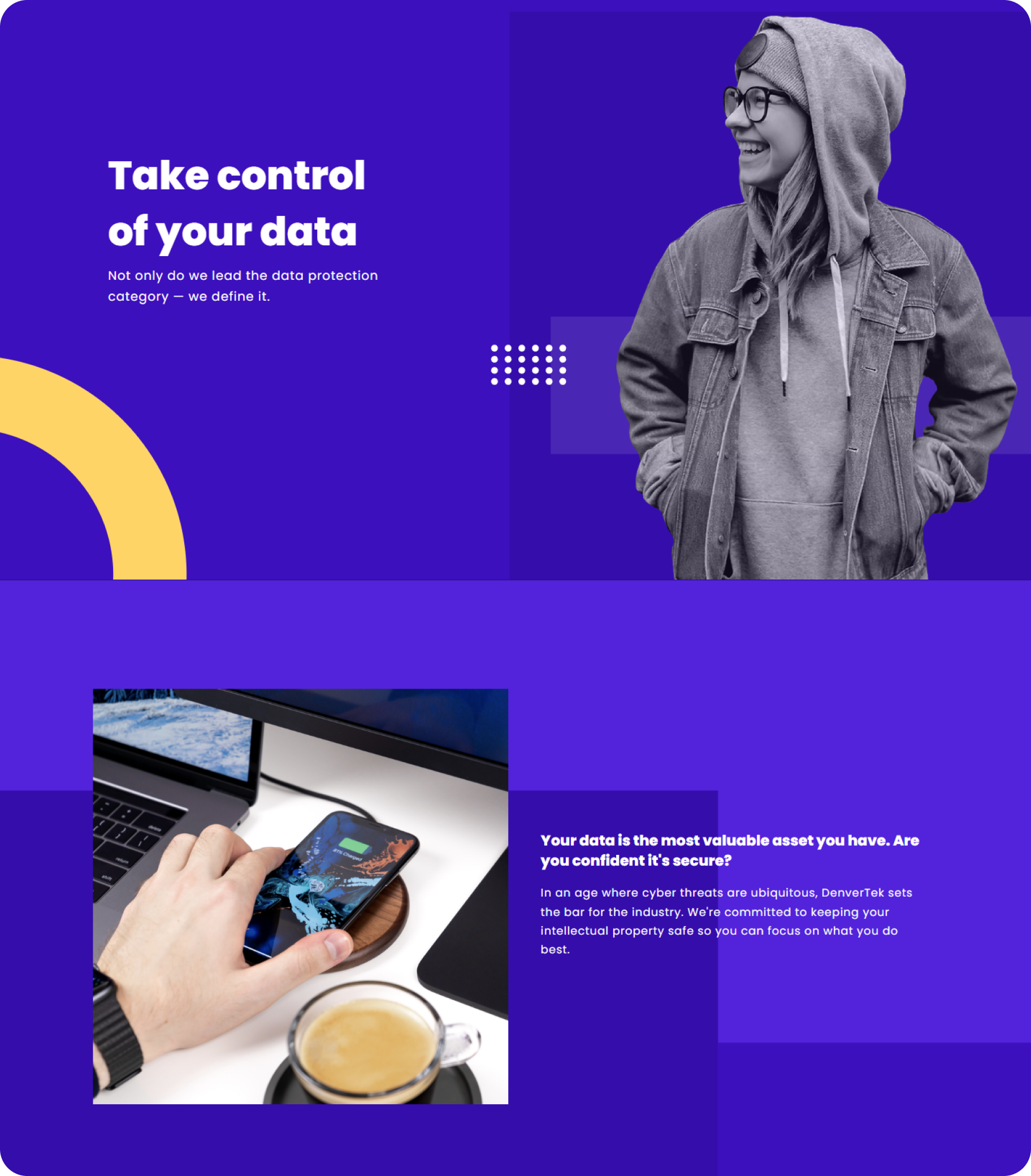 Screenshot of a website used for sales.