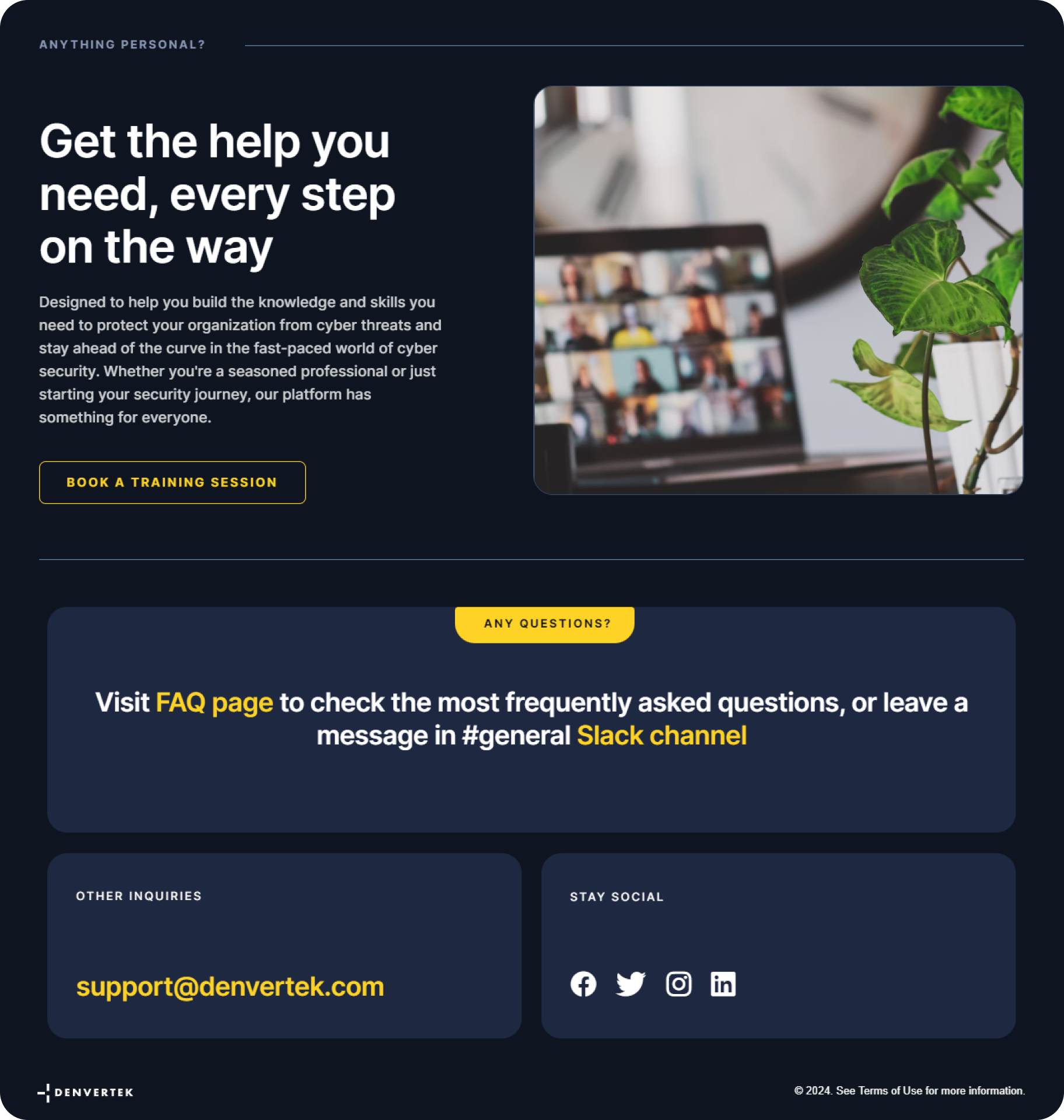 Screenshot of a website used for sales.