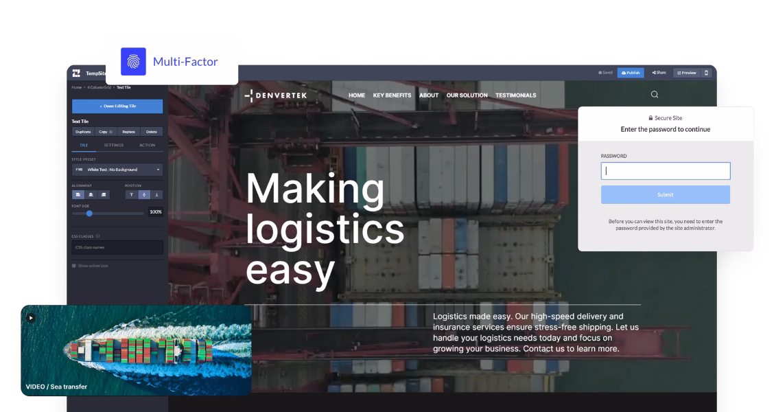 Screenshot of a Zoomforth microsite