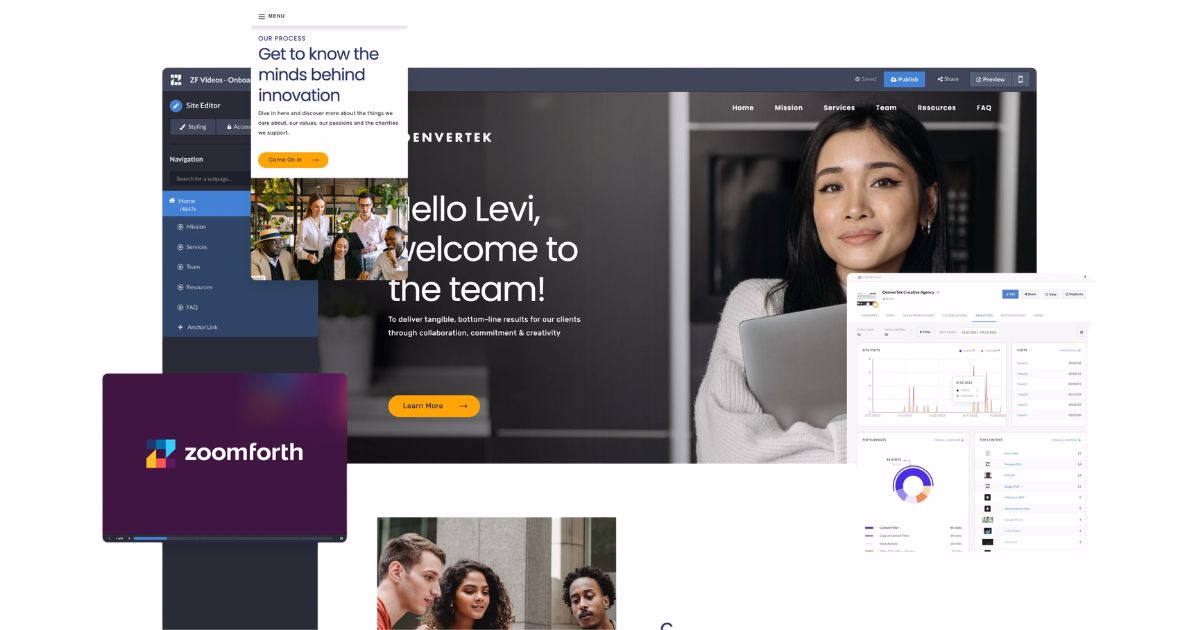 Learning and development microsite example
