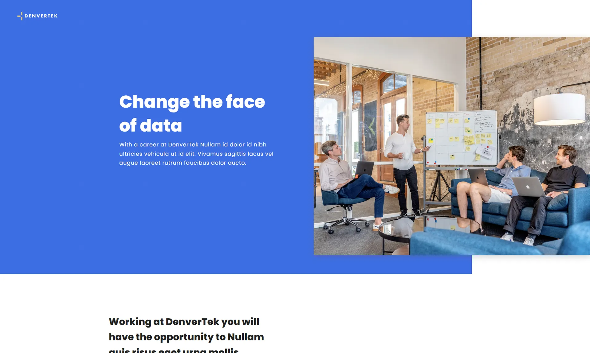 Candidate experience web page