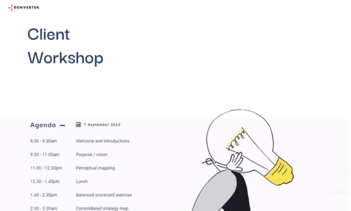 Screenshot of microsite template for Learning & Events