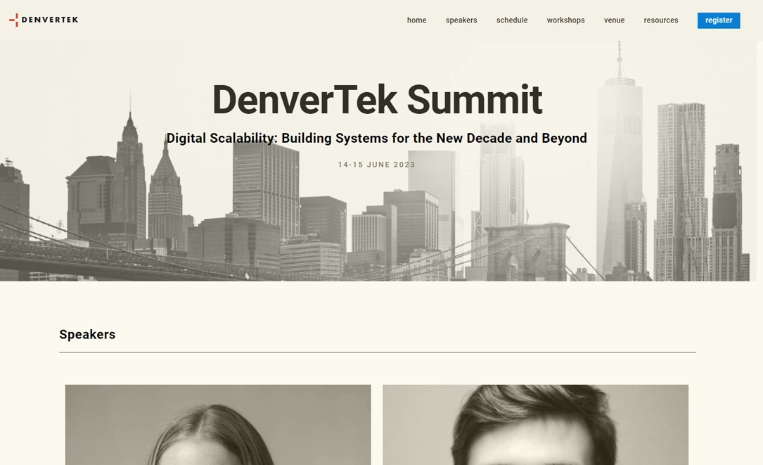 Event Landing page