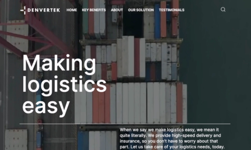 Screenshot of microsite template for Marketing