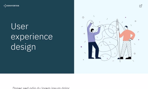 Screenshot of microsite template for Learning & Events