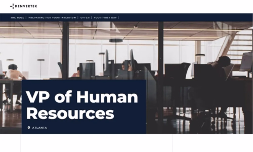 Screenshot of microsite template for Recruiting & onboarding