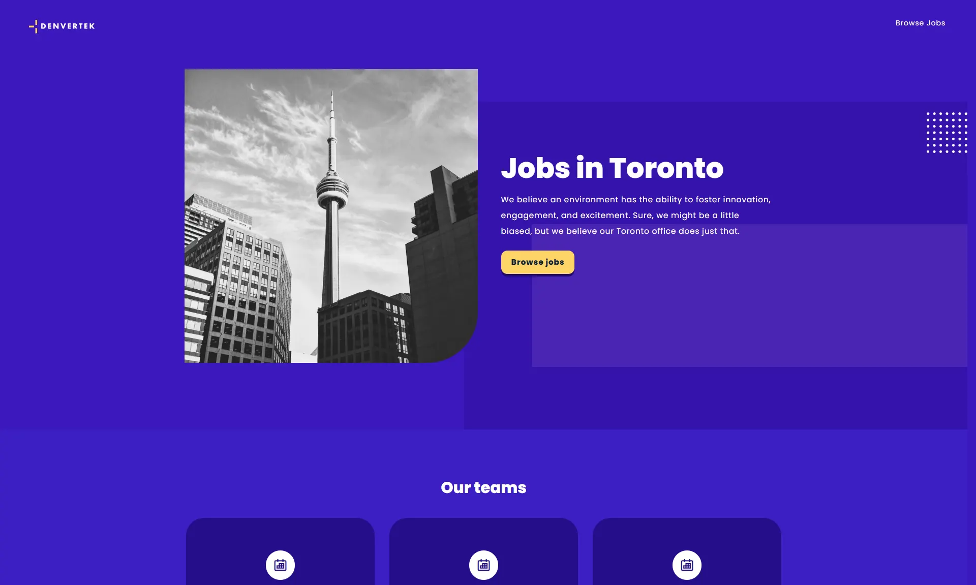 Job Posting web page