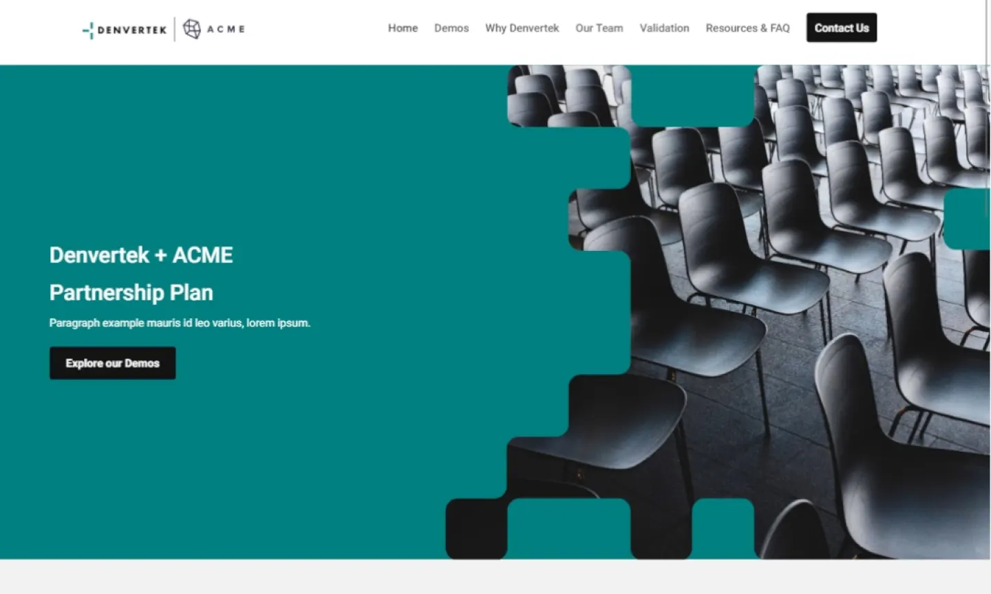 Presales microsite web page