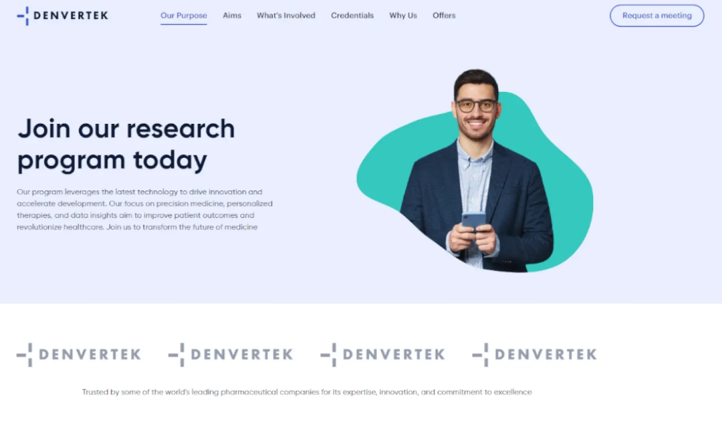 Marketing landing page web page