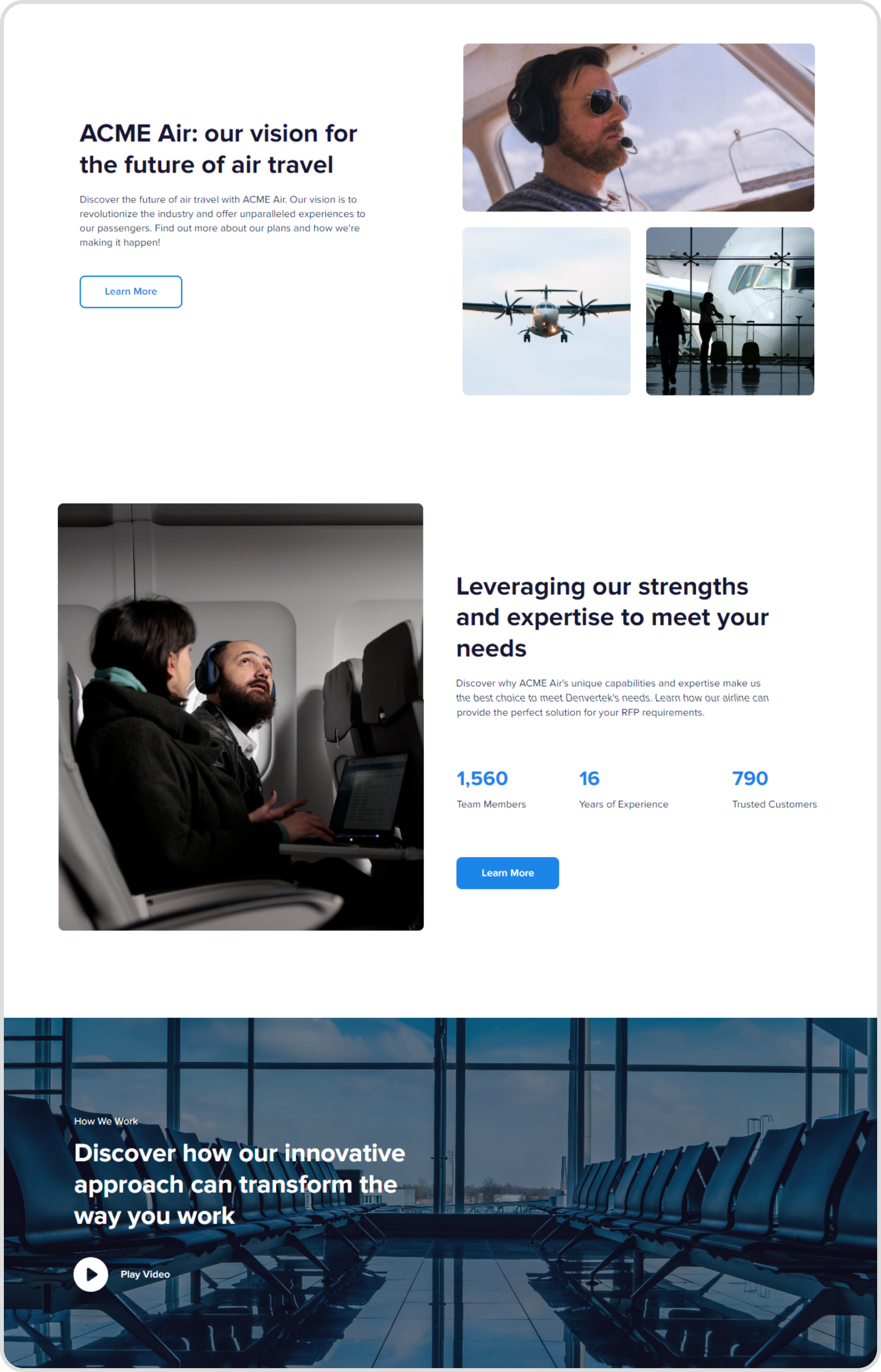 Screenshot of a website used for sales.
