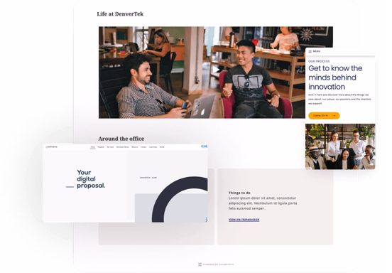 Screenshot of microsite example.