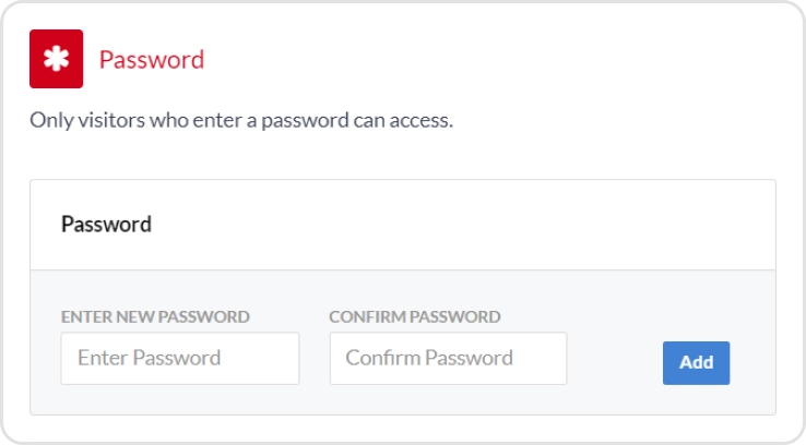 Password set up.