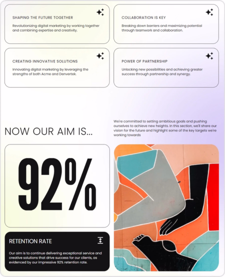 Screenshot of a website used for sales.